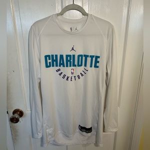 Charlotte Hornets OFFICIAL NBA Long Sleeve Player Warm-up Shirt